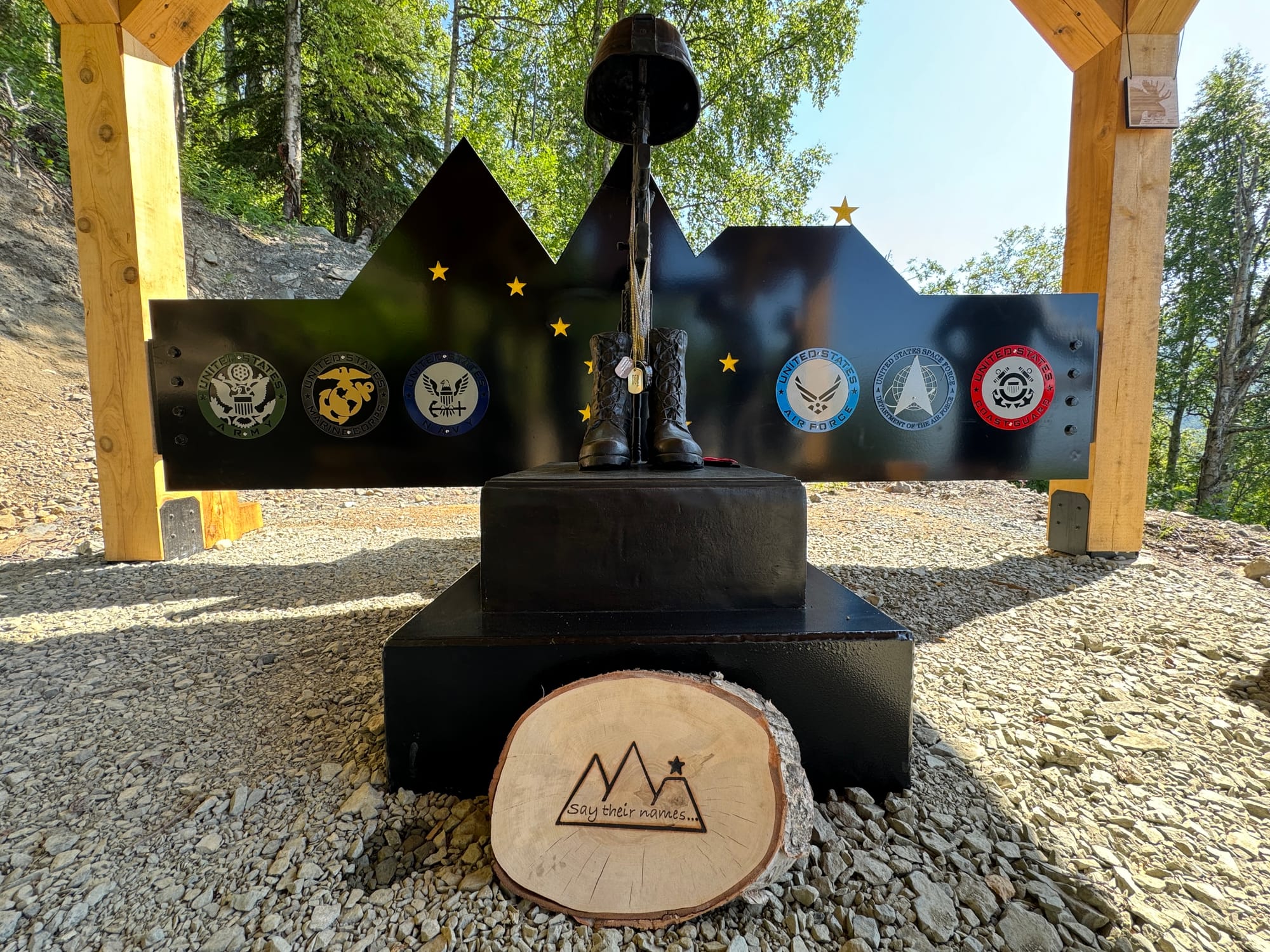 Gold Star memorial near Gold Star Peak Alaska