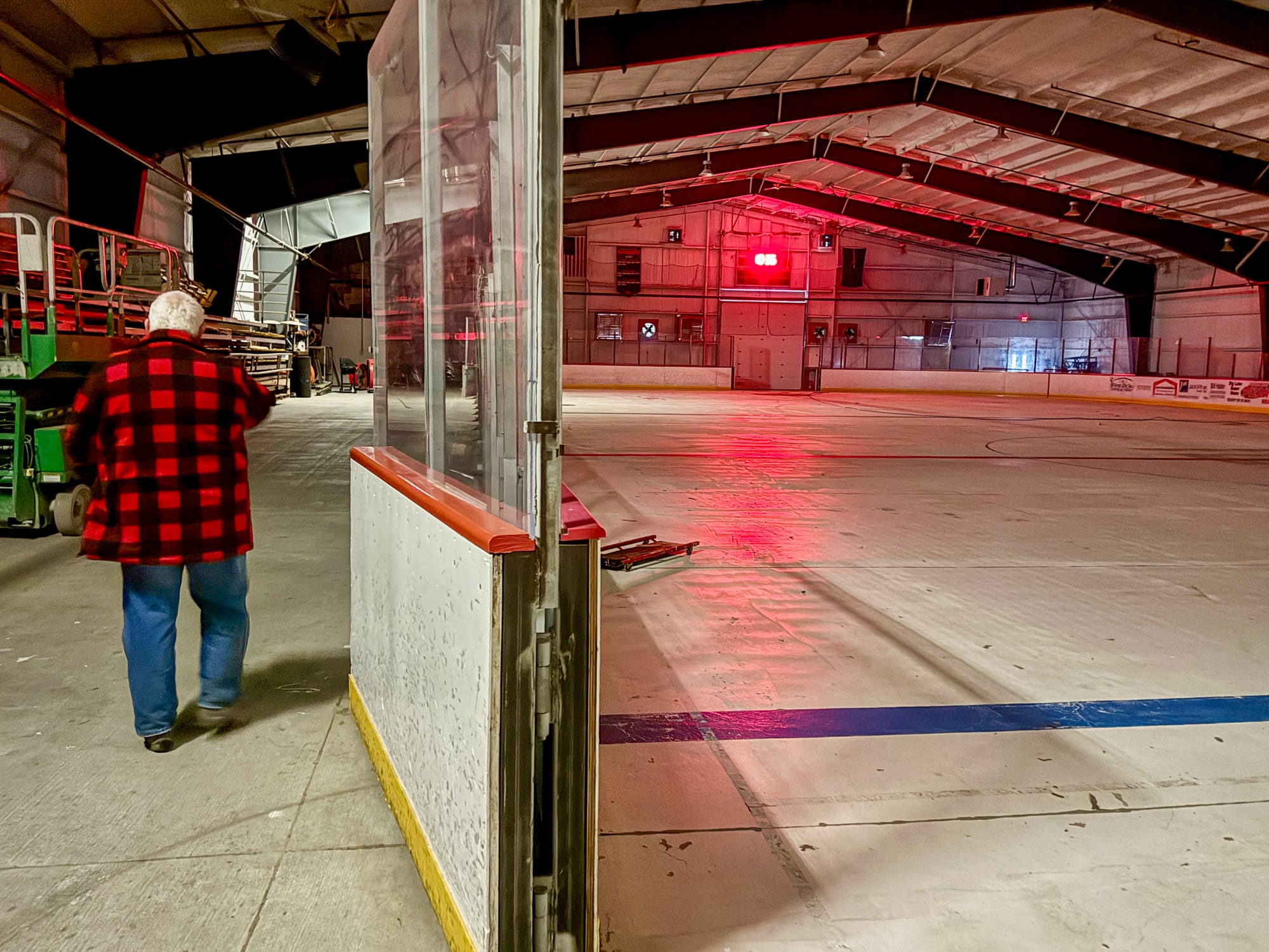 Bill Haller walks through Big Lake Lions Recreation Center