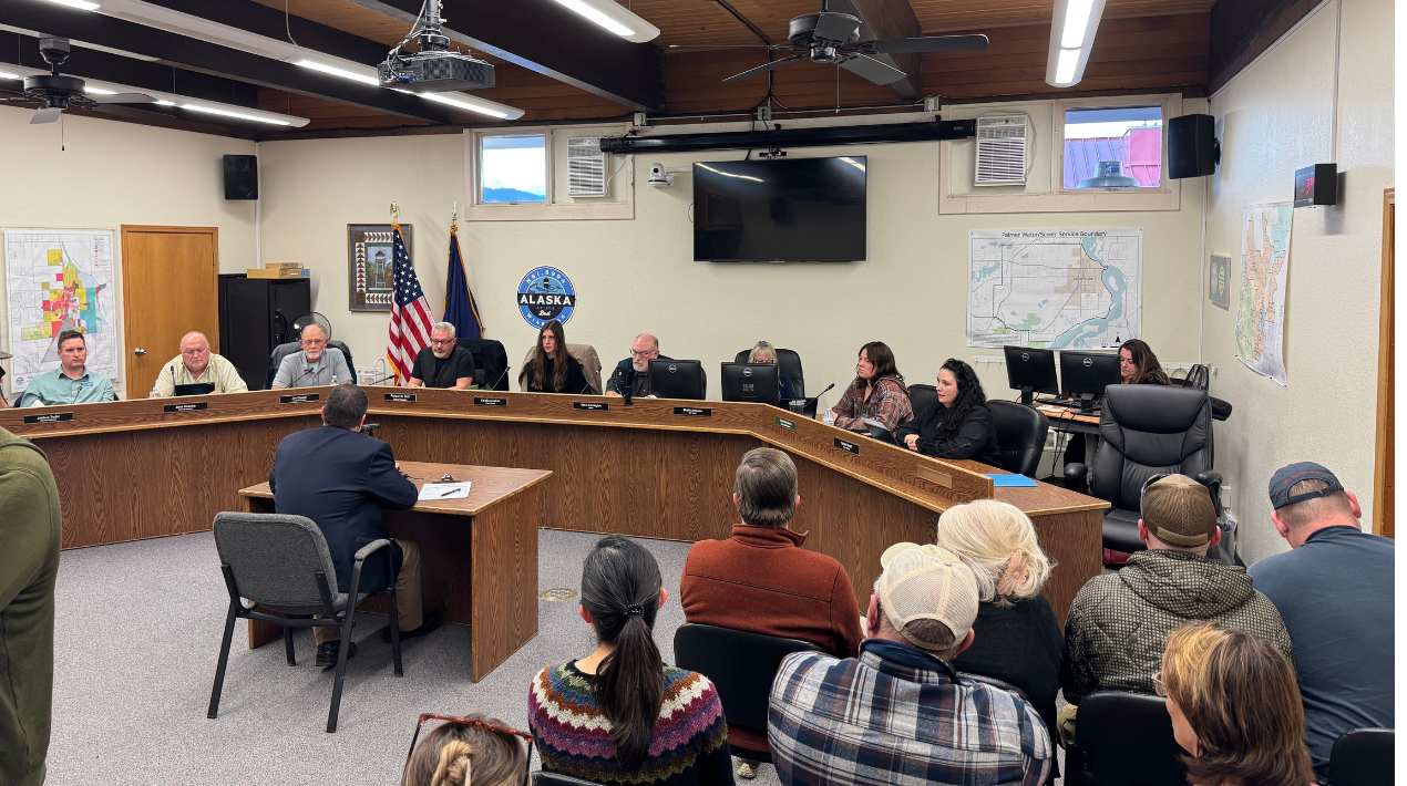 Stephen Jellie speaks before the Palmer CIty Council