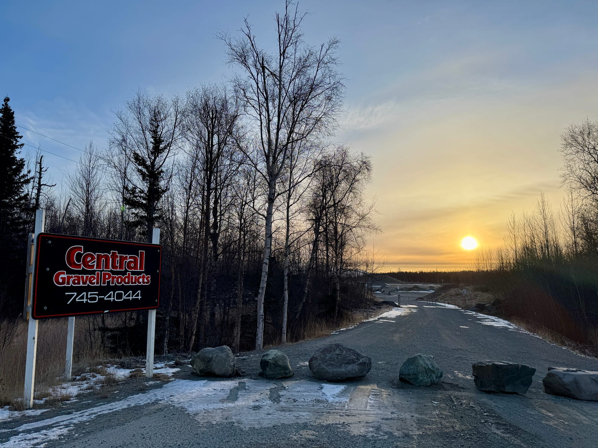 Central Gravel Products current Bogard location sits closed for the winter season 