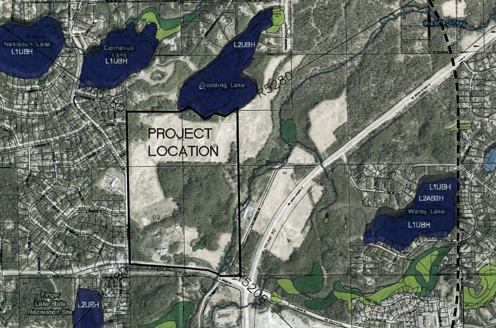 A map included in the permit application shows the proposed area that would include the 153-acres gravel pit operation.