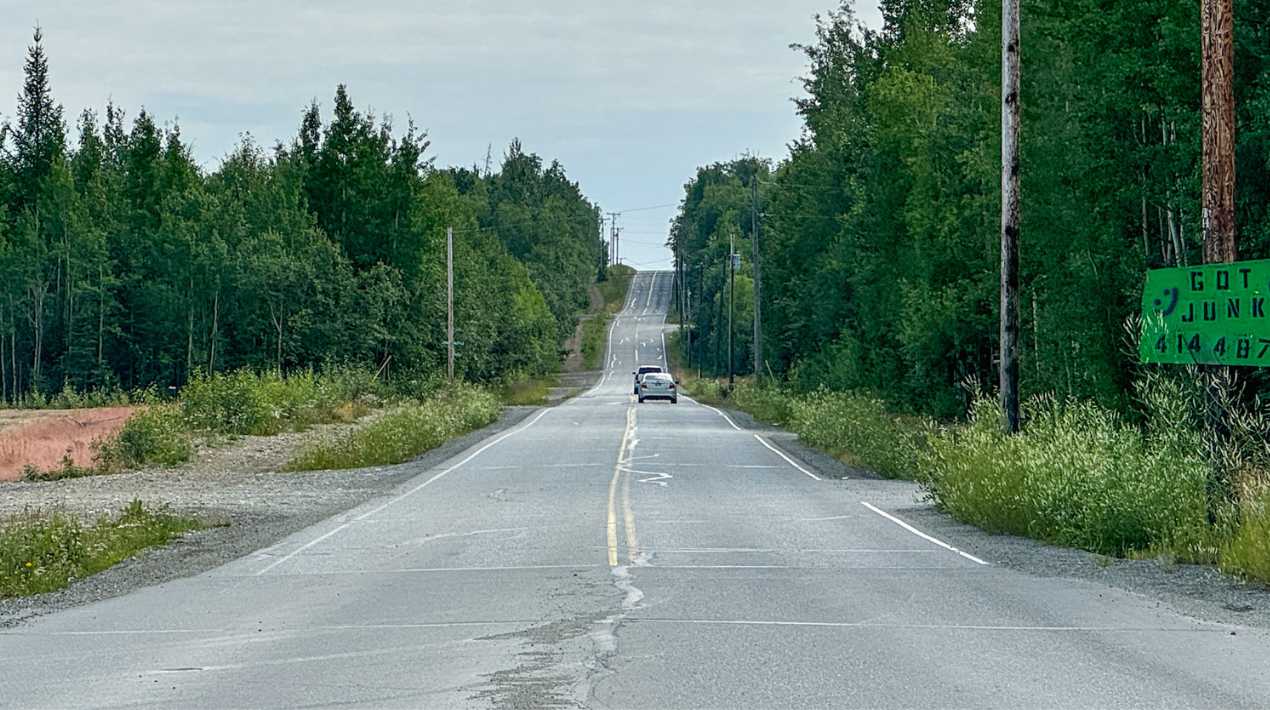 Johnsons Road south of the George Parks Highway in Houston