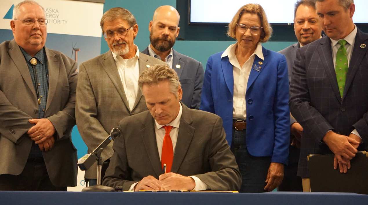 Dunleavy signs bills aimed at modernizing energy production, delivery in Alaska’s Railbelt