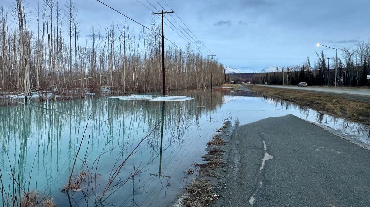 State monitoring Matanuska River overflow along Old Glenn Highway